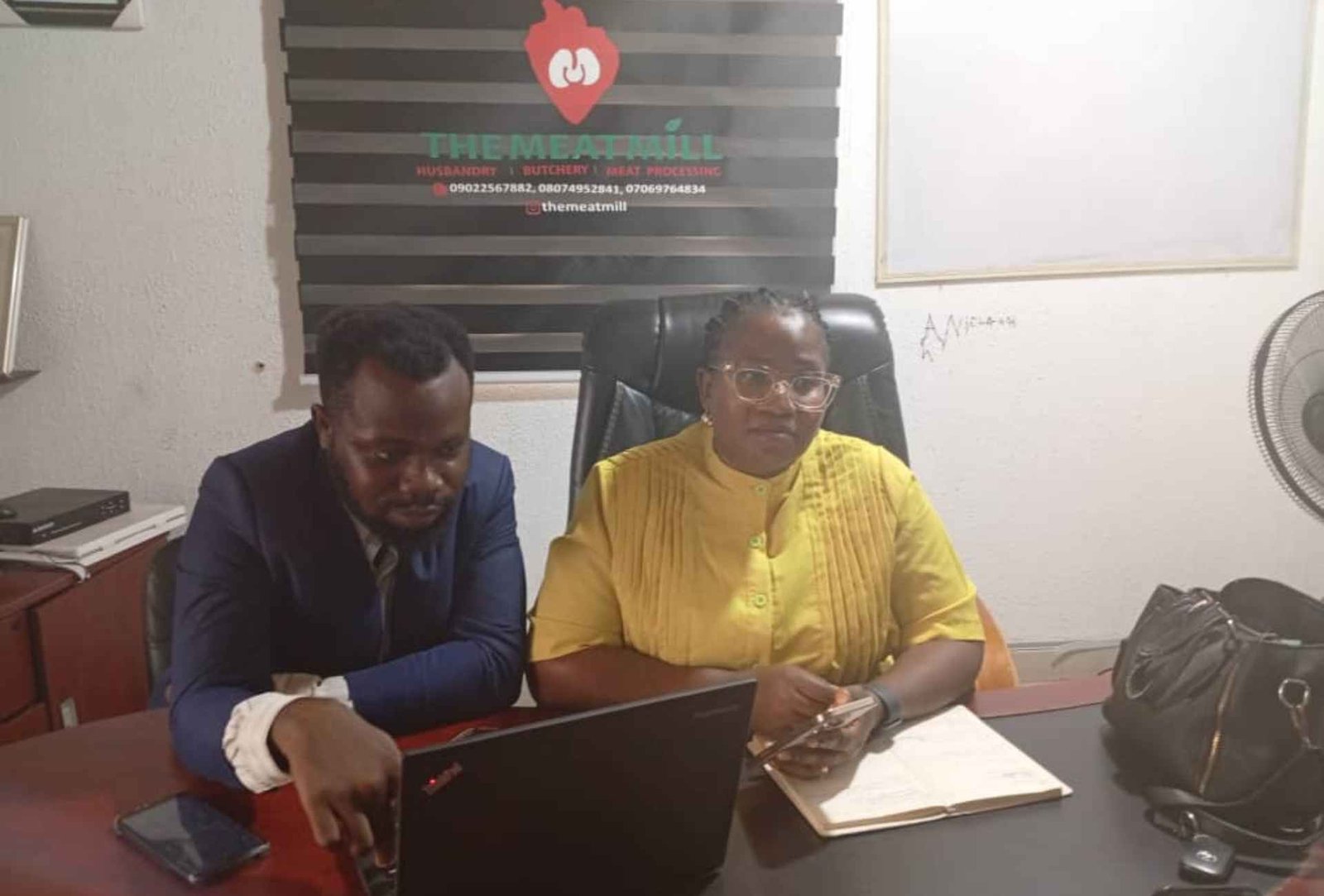 Moses onboarding mr adebisi founder meatmill our partner